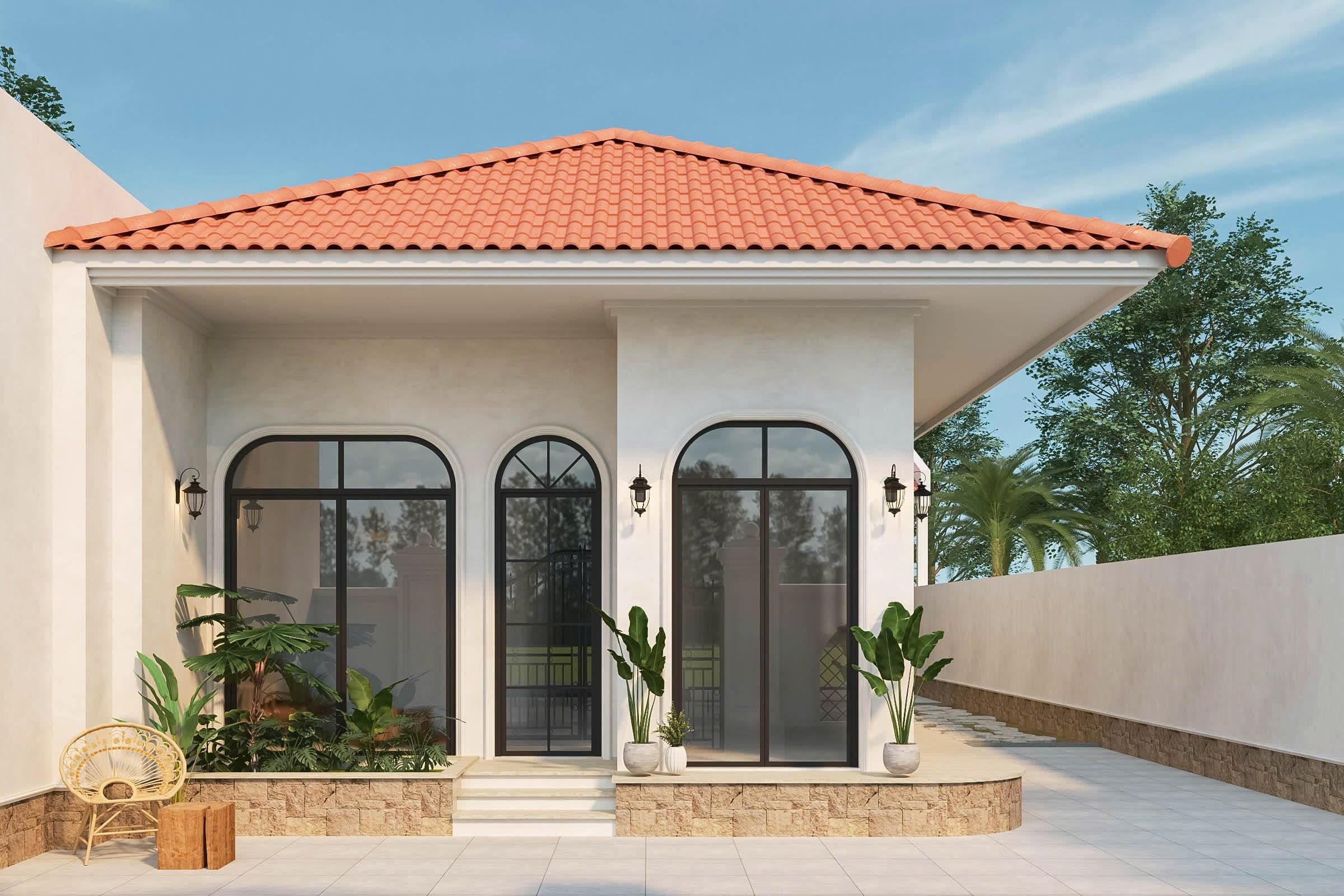 Dự án nhà cấp 4 phong cách Địa Trung Hải - Bình Phước