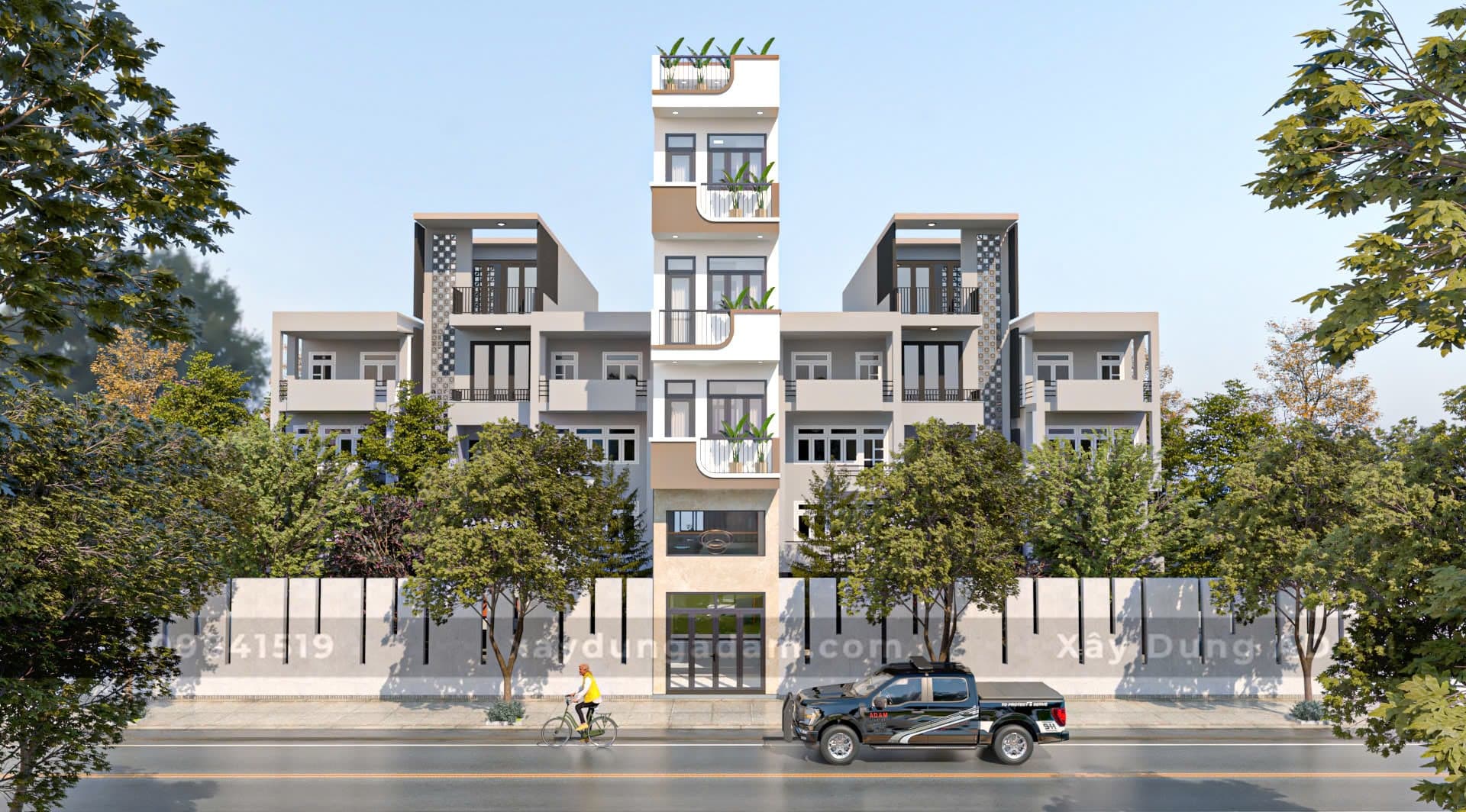 Thiết kế thi công nhà ở 6 tầng tại quận7 TPHCM
