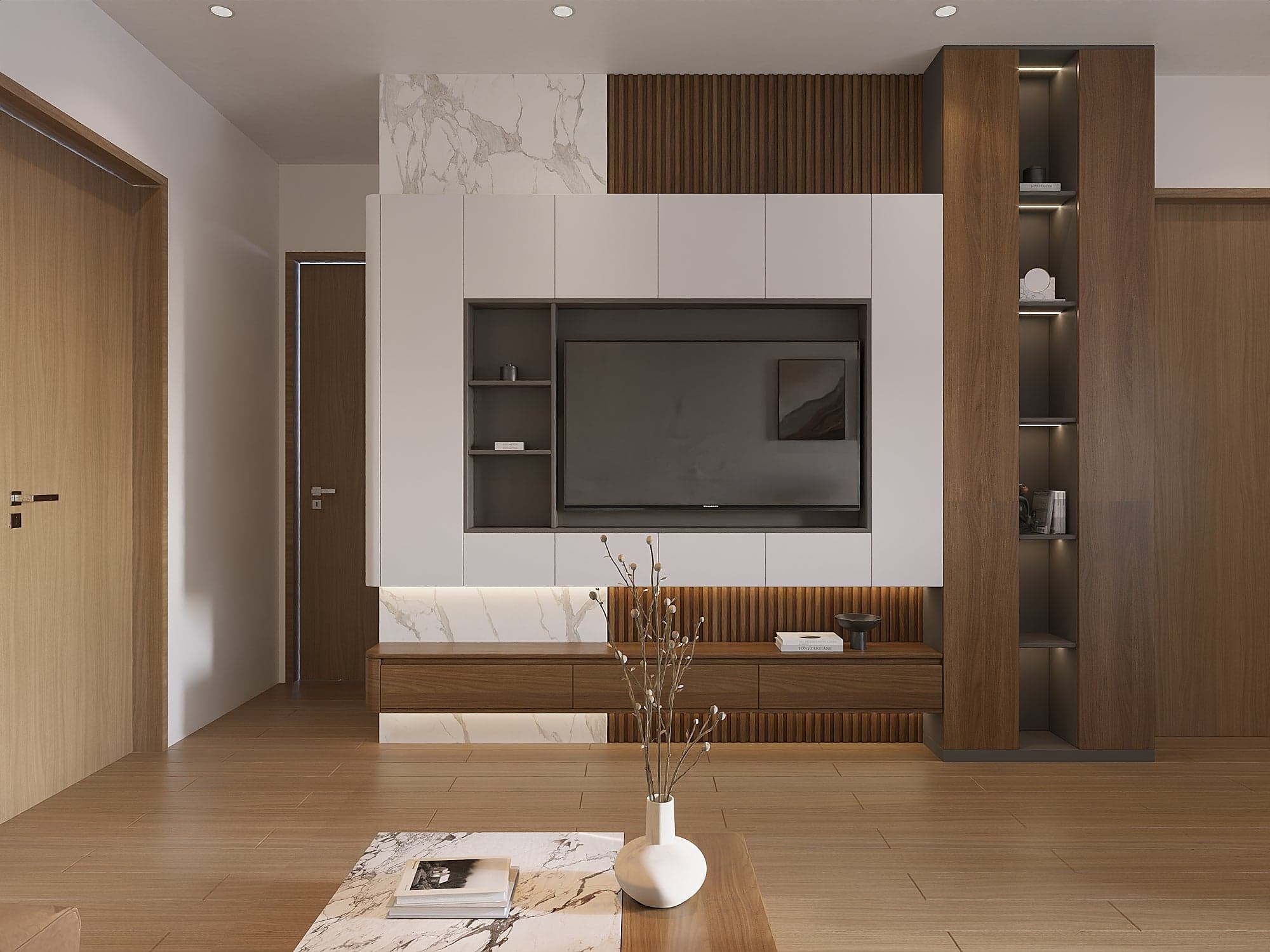 Thiết kế nội thất cho chung cư 1 phòng ngủ hiện đại