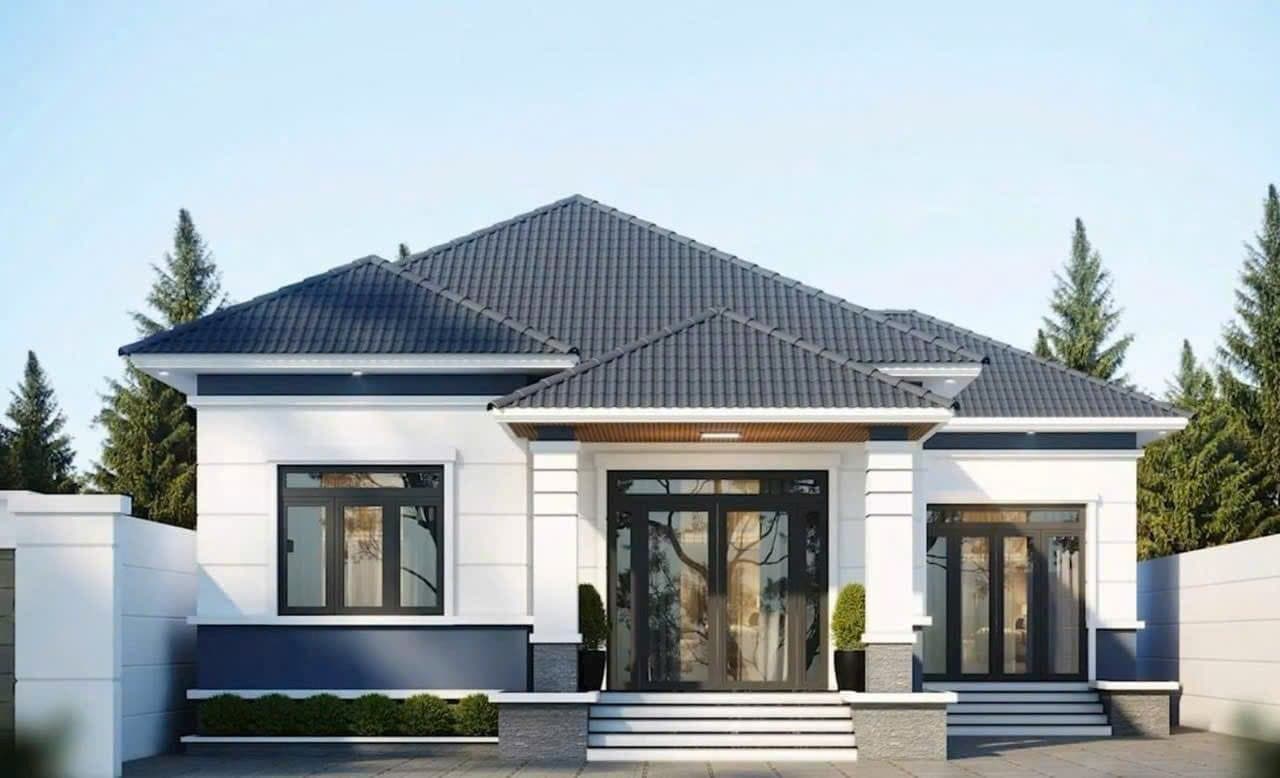 Thiết kế nhà cấp 4 mái Nhật